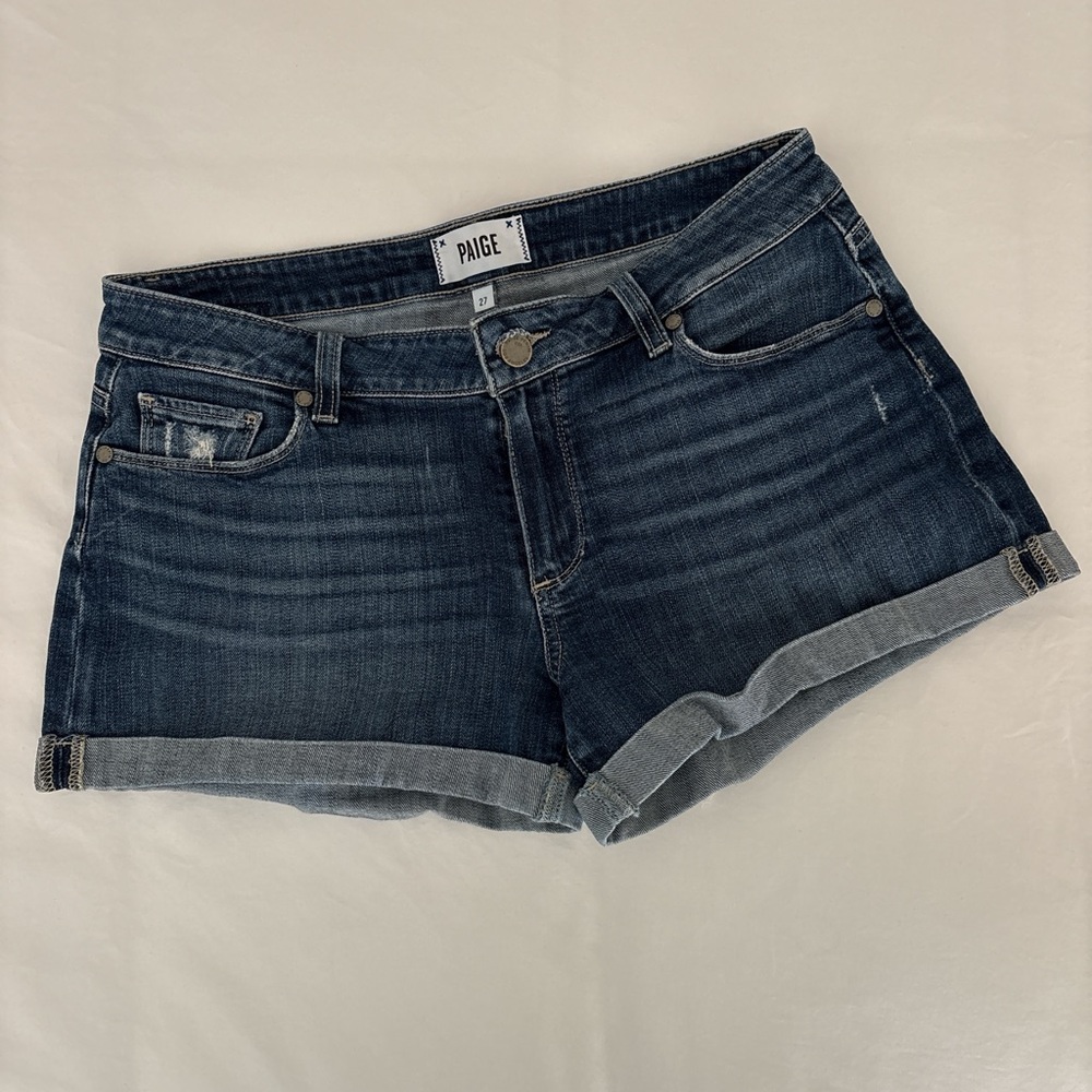 Paige Women's Denim Shorts - Dark Blue